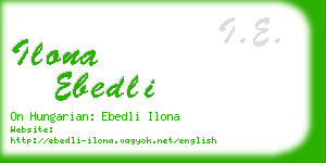 ilona ebedli business card